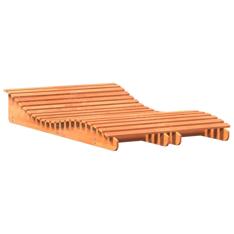 vidaXL 2 db viaszbarna tömör fenyőfa napozóágy 205 x 60 x 31,5 cm