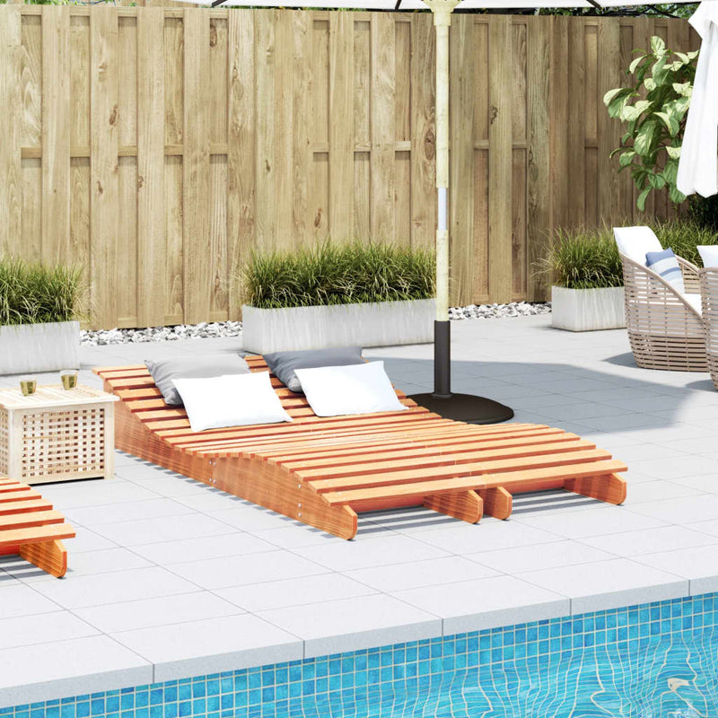 vidaXL 2 db viaszbarna tömör fenyőfa napozóágy 205 x 60 x 31,5 cm