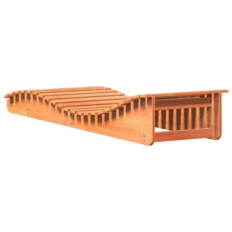 vidaXL 2 db viaszbarna tömör fenyőfa napozóágy 205 x 60 x 31,5 cm