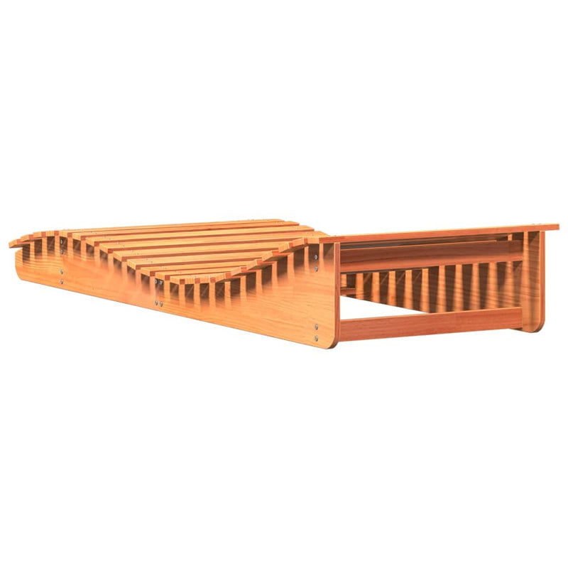 vidaXL viaszbarna tömör fenyőfa napozóágy 205 x 80 x 31,5 cm