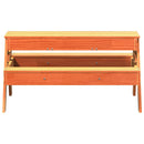 vidaXL viaszbarna tömör fenyőfa piknikasztal homokozóval gyerekeknek