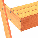 vidaXL viaszbarna tömör fenyőfa piknikasztal homokozóval gyerekeknek