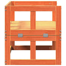 vidaXL kihúzható viaszbarna tömör fenyőfa kerti pad