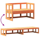 vidaXL kihúzható viaszbarna tömör fenyőfa kerti pad