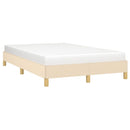 vidaXL ágykeret matrac nélkül krém 120x190 cm szövet