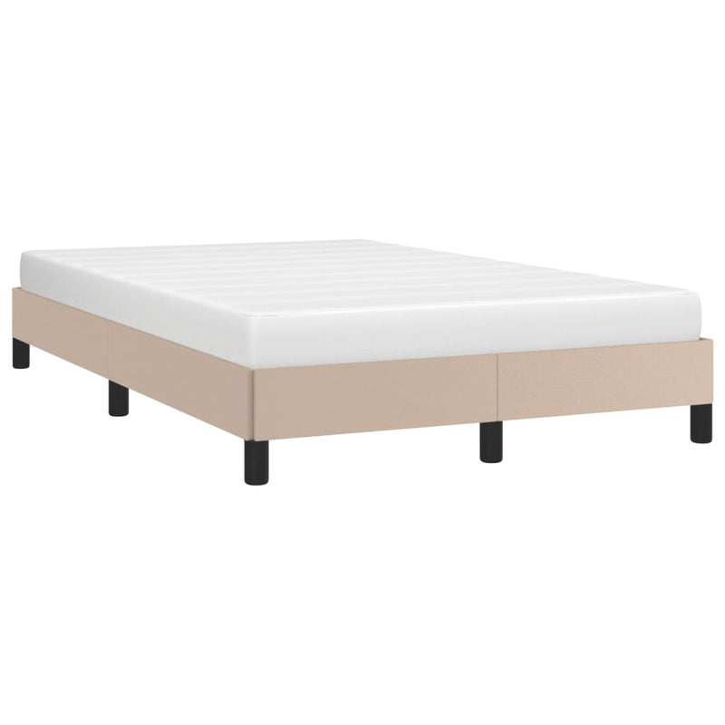 vidaXL ágykeret matrac nélkül cappuccino színű 120x190 cm műbőr