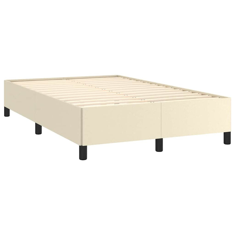 vidaXL ágykeret matrac nélkül krém 120x190 cm műbőr
