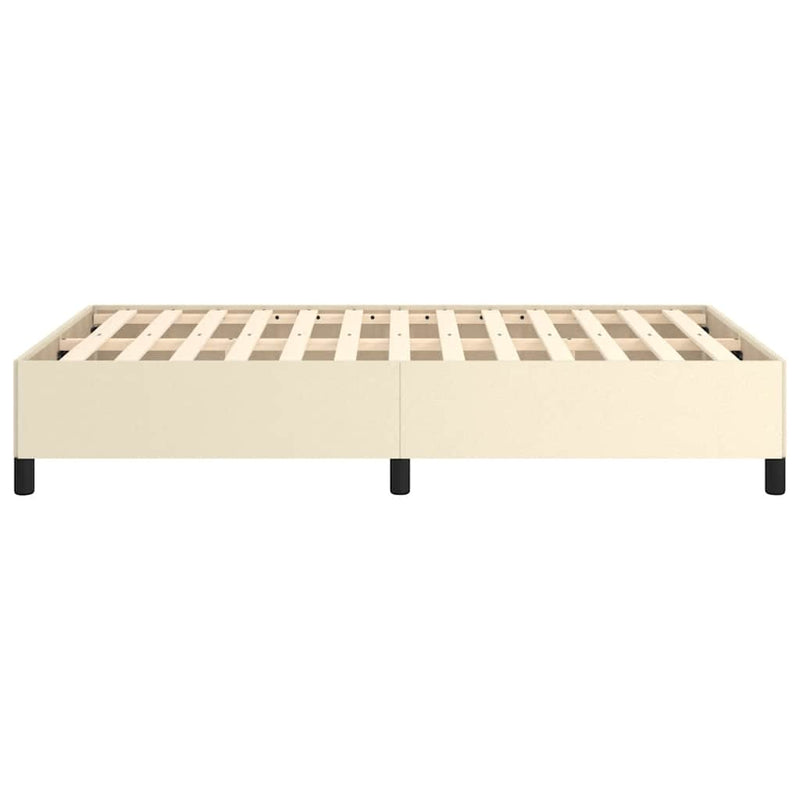 vidaXL ágykeret matrac nélkül krém 120x190 cm műbőr