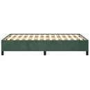 vidaXL ágykeret matrac nélkül sötétzöld 120x190 cm bársony