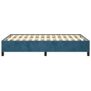 vidaXL ágykeret matrac nélkül sötétkék 120x190 cm bársony