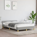 vidaXL világosszürke szövet ágykeret matrac nélkül 120x190 cm