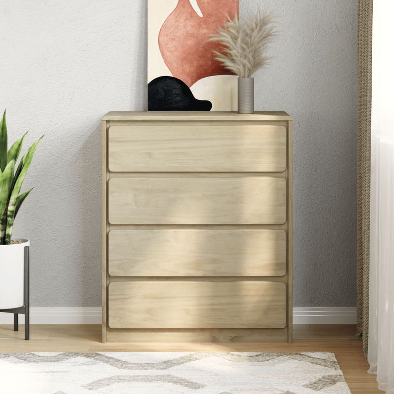 vidaXL SAUDA tölgy tömör fenyőfa fiókos szekrény 76,5 x 39 x 91 cm