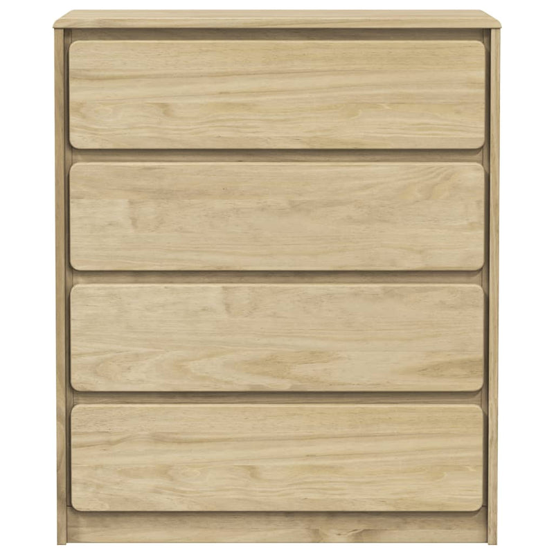 vidaXL SAUDA tölgy tömör fenyőfa fiókos szekrény 76,5 x 39 x 91 cm