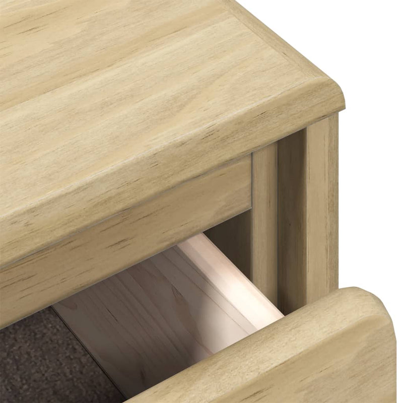 vidaXL SAUDA tölgy tömör fenyőfa fiókos szekrény 76,5 x 39 x 91 cm