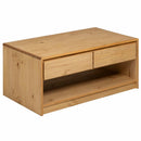 vidaXL SAUDA tölgyszínű tömör fenyőfa dohányzóasztal 99 x 55 x 45 cm