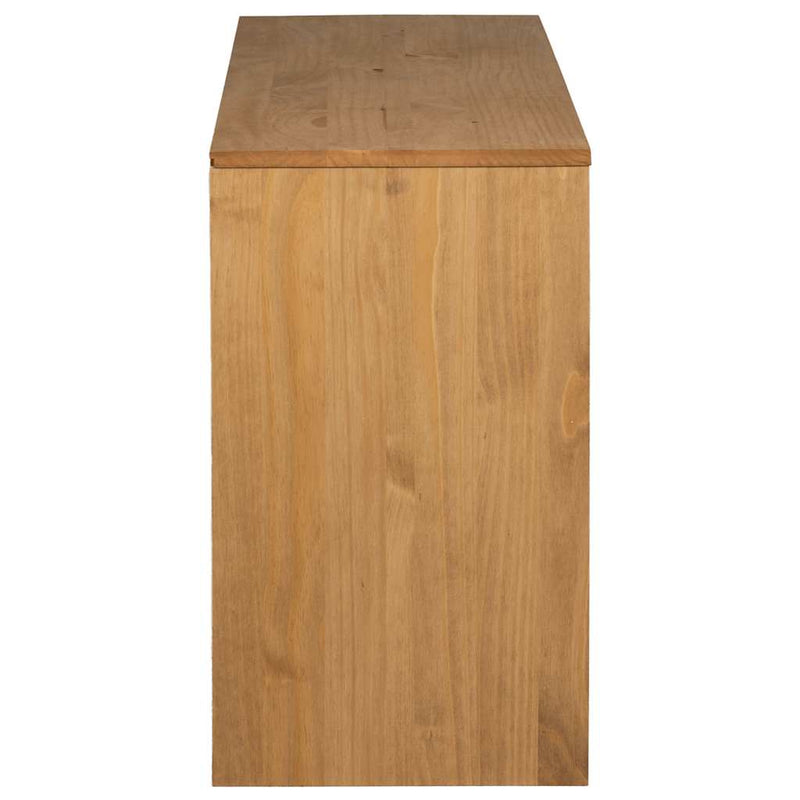 vidaXL SAUDA tölgyszínű tömör fenyőfa tálalószekrény 114x43x75,5 cm