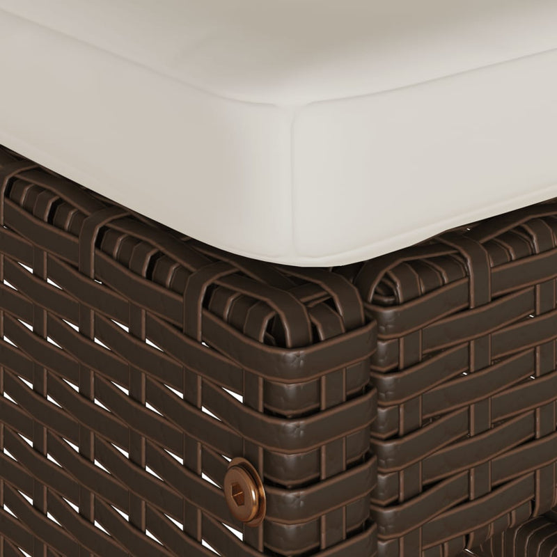 vidaXL 2 db barna polyrattan kerti bárszék párnával