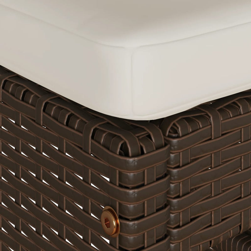 vidaXL 4 db barna polyrattan kerti bárszék párnával