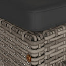 vidaXL 6 db szürke polyrattan kerti bárszék párnával