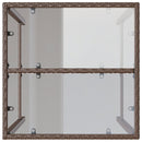 vidaXL barna polyrattan kültéri bárasztal 70 x 70 x 110 cm