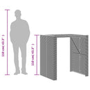 vidaXL fekete polyrattan kerti bárasztal akácfa lappal 105x80x110 cm