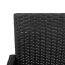 vidaXL 2 db fekete polyrattan kerti bárszék