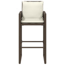 vidaXL 2 db barna polyrattan kerti bárszék párnával