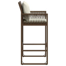 vidaXL 2 db barna polyrattan kerti bárszék párnával