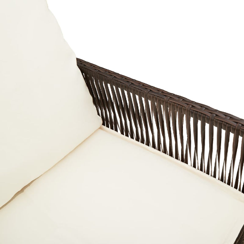 vidaXL 2 db barna polyrattan kerti bárszék párnával