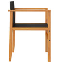 vidaXL 2 db fekete polyrattan és tömör fa kerti szék