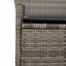 vidaXL 2 db szürke polyrattan és tömör fa kerti szék párnával