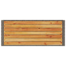 vidaXL 3 szintes szürke polyrattan és tömör akácfa zsúrkocsi