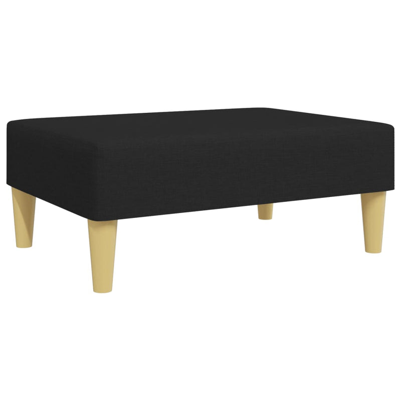 vidaXL fekete szövet lábzsámoly 77x55x31 cm
