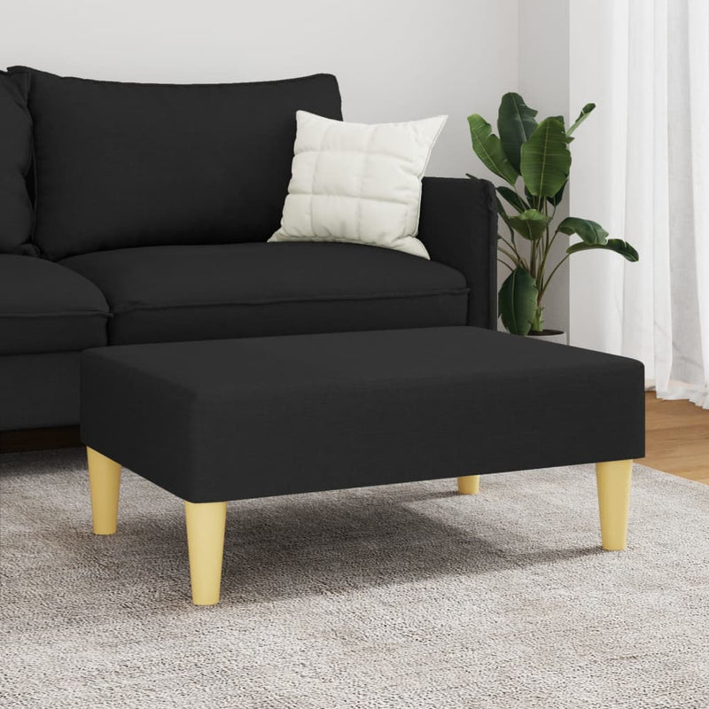 vidaXL fekete szövet lábzsámoly 77x55x31 cm