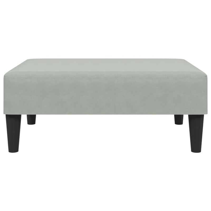 vidaXL világosszürke bársony lábzsámoly 77x55x31 cm