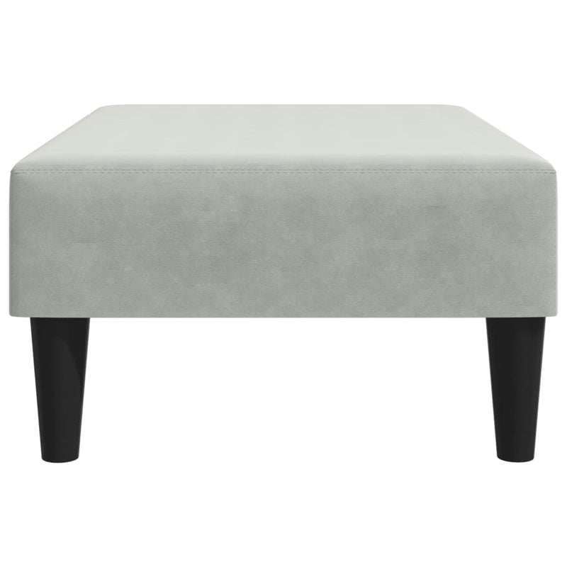 vidaXL világosszürke bársony lábzsámoly 77x55x31 cm