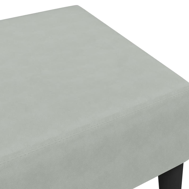 vidaXL világosszürke bársony lábzsámoly 77x55x31 cm