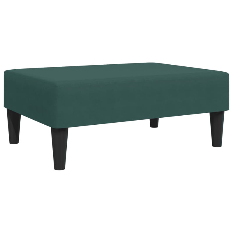 vidaXL sötétzöld bársony lábzsámoly 77x55x31 cm