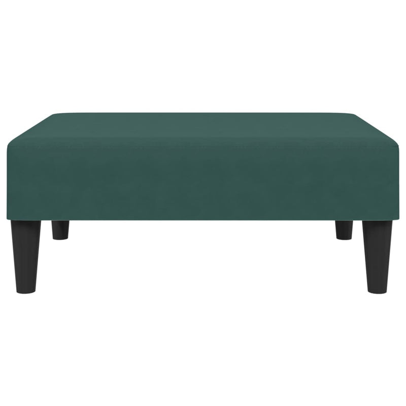 vidaXL sötétzöld bársony lábzsámoly 77x55x31 cm