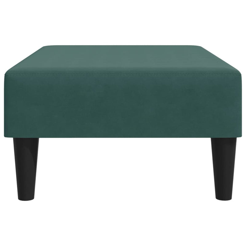 vidaXL sötétzöld bársony lábzsámoly 77x55x31 cm