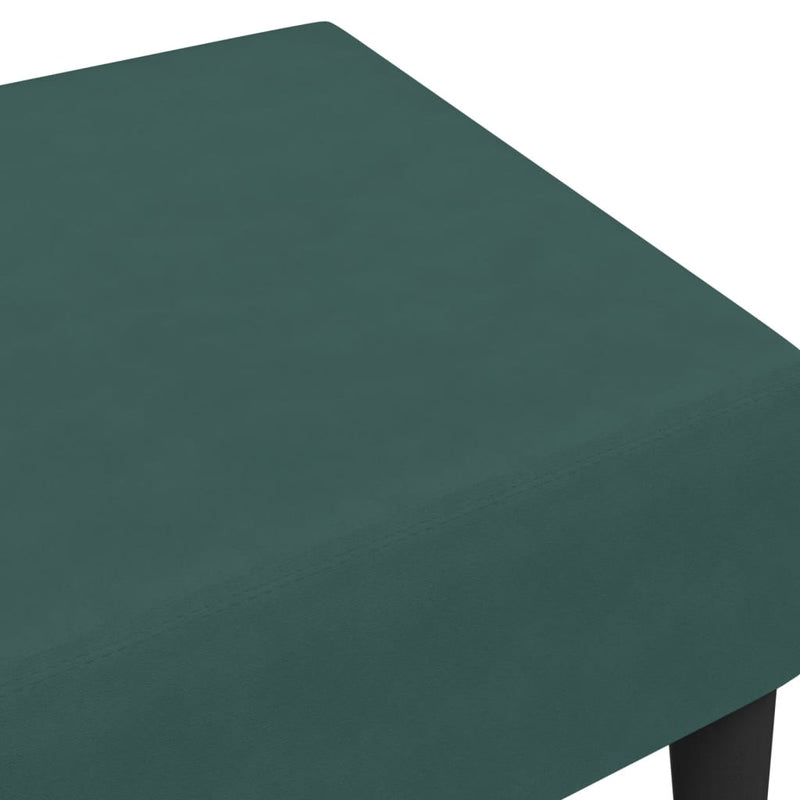 vidaXL sötétzöld bársony lábzsámoly 77x55x31 cm