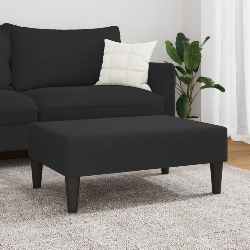 vidaXL fekete bársony lábzsámoly 77x55x31 cm