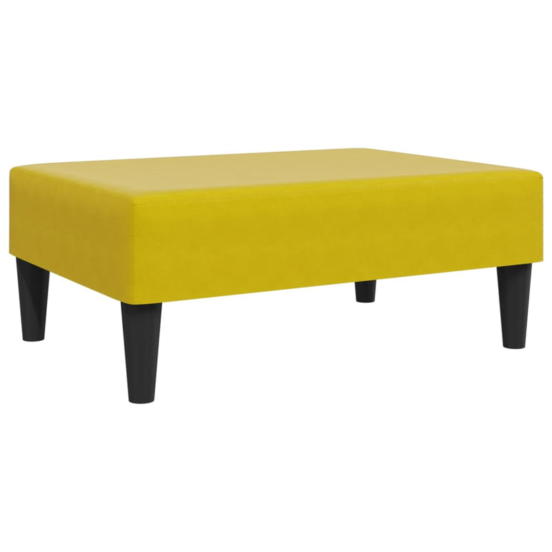 vidaXL sárga bársony lábzsámoly 77x55x31 cm
