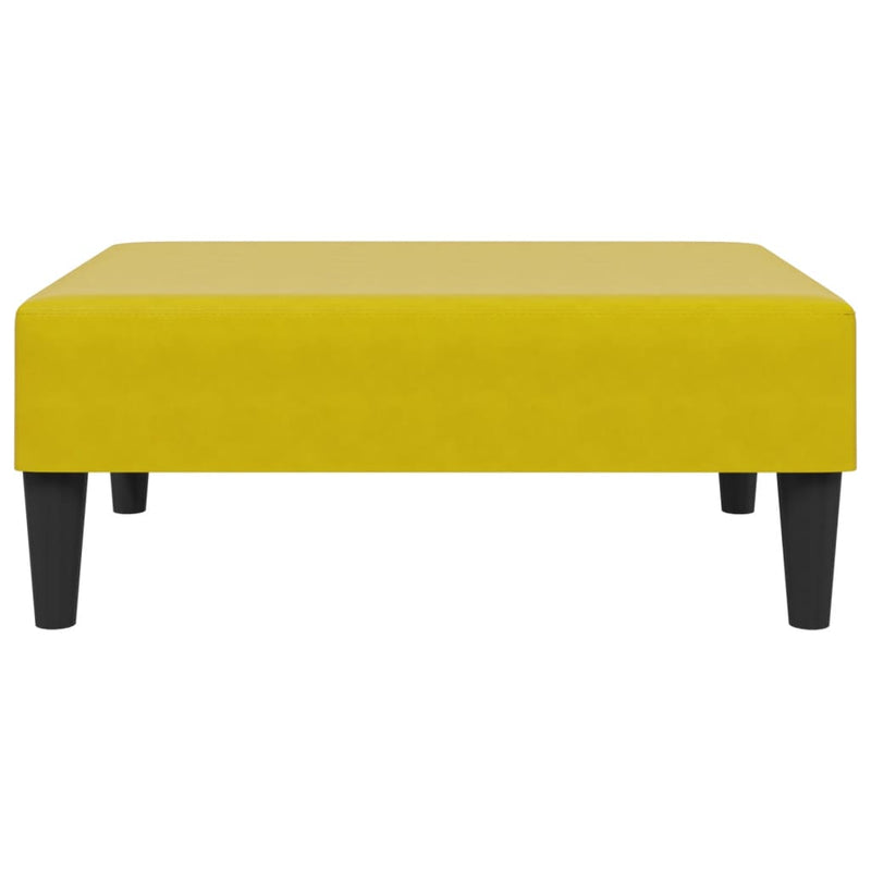 vidaXL sárga bársony lábzsámoly 77x55x31 cm