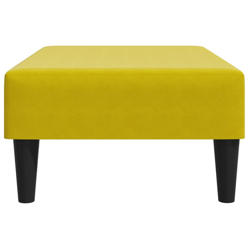 vidaXL sárga bársony lábzsámoly 77x55x31 cm
