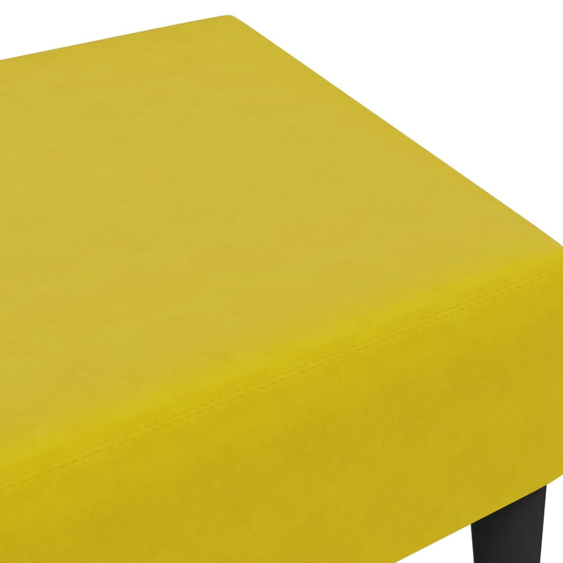 vidaXL sárga bársony lábzsámoly 77x55x31 cm