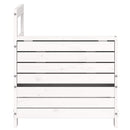 vidaXL fehér tömör fenyőfa kerti karfás kanapé kisasztallal