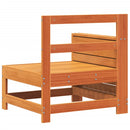 vidaXL viaszbarna tömör fenyőfa kerti karfás kanapé kisasztallal