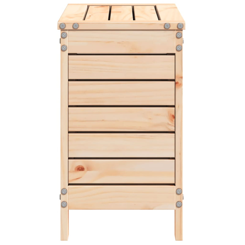 vidaXL tömör fenyőfa kerti lábzsámoly 62 x 31,5 x 52 cm