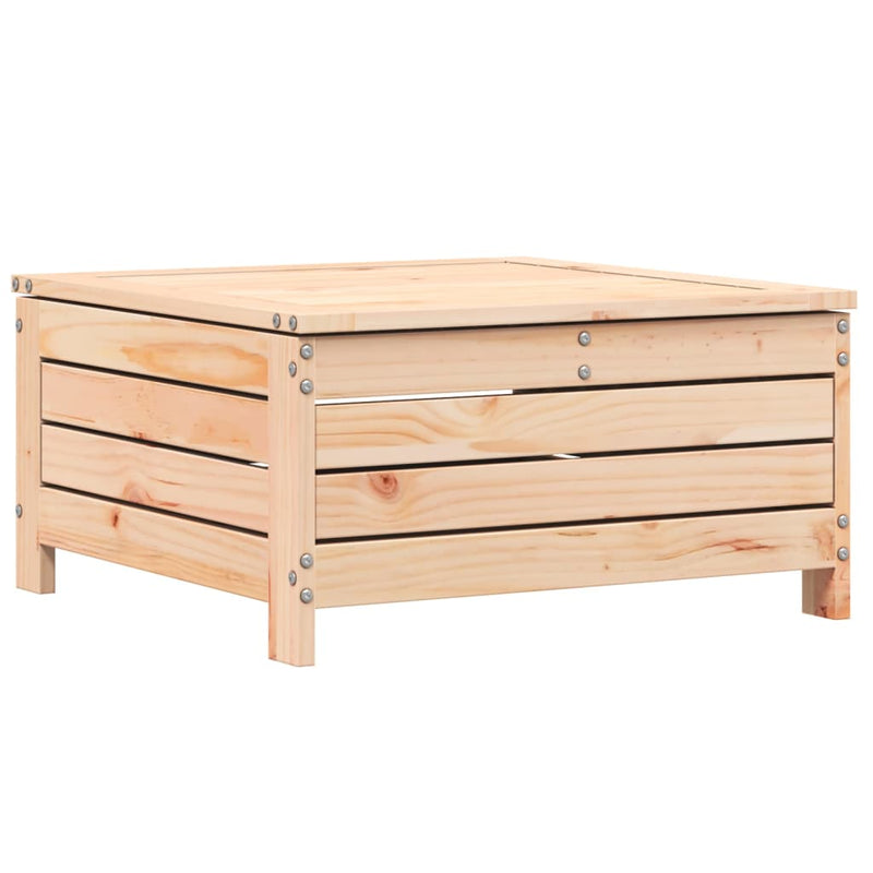 vidaXL tömör fenyőfa kerti lábzsámoly 62 x 63,5 x 32 cm